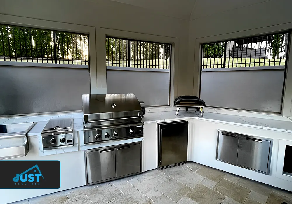 Kitchen with new flooring